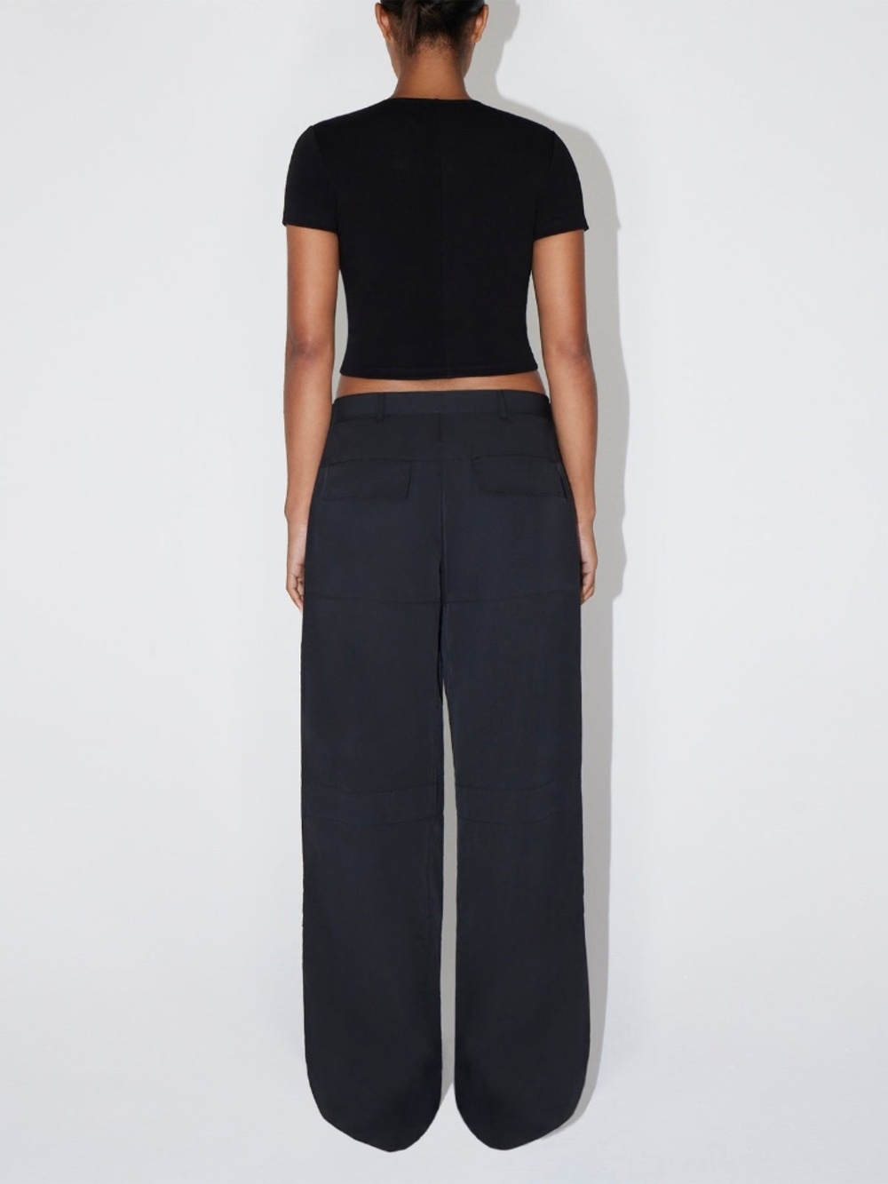 khy | cargo pants | wide leg | black | size: us xl - Picture 6 of 7